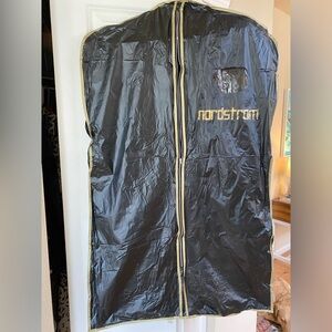 Vintage Nordstrom Garment Suit Bag Old Font Black Gold Plastic Made In Taiwan